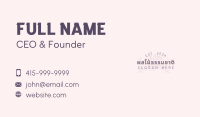 Floral Beauty Wordmark Business Card Image Preview