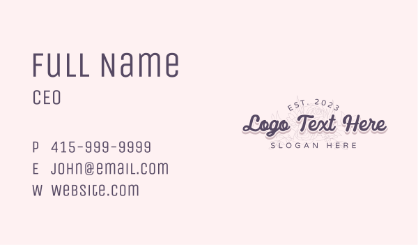 Floral Beauty Wordmark Business Card Design Image Preview