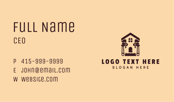 House Hardware Wrench Business Card Design Image Preview