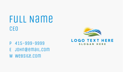 Solar Power Energy Business Card Image Preview