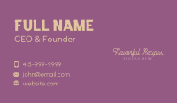 Curve Script Wordmark Business Card Image Preview