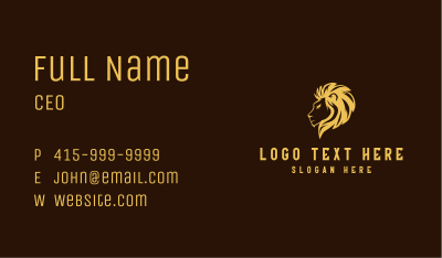 Majestic Wild Lion Business Card Image Preview