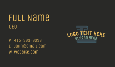 Retro Gym Sports Lettermark Business Card Image Preview