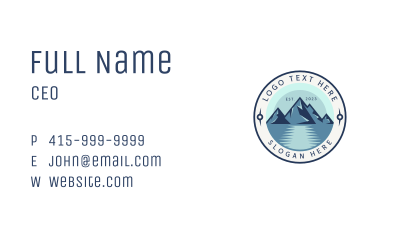 Mountain Peak Travel Business Card Image Preview