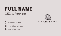 Deluxe Vintage Letter Q Business Card Image Preview
