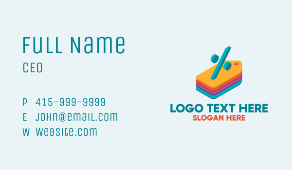 Percent Discount Tags Business Card Design Image Preview