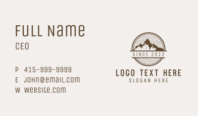 Mountain Alpine Trekking Business Card Image Preview