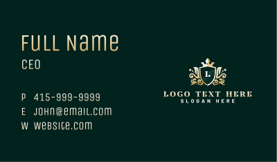 Crest Royal Shield Business Card Image Preview