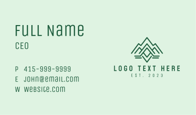 Mountain Range Letter A  Business Card Image Preview