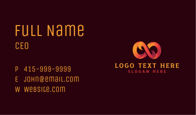 Gradient Infinity Symbol Business Card Image Preview