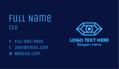 Blue Cyber Eye Business Card Image Preview