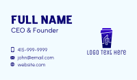 City Builing Night Cup Business Card Image Preview
