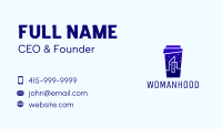 City Builing Night Cup Business Card Image Preview