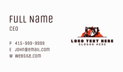 Excavator Machinery Heavy Equipment Business Card Image Preview