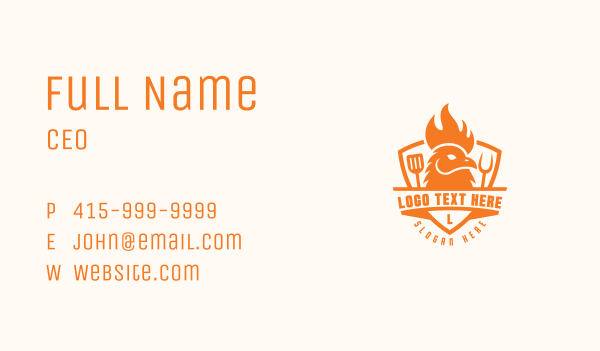 Chicken Barbecue Grill Business Card Design Image Preview