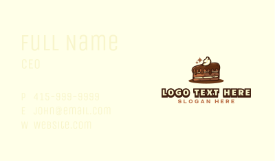 Chocolate Cake Dessert Business Card Image Preview