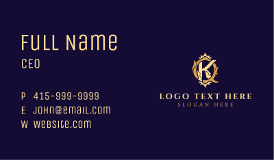 Luxury Ornament Letter KQ Business Card Image Preview