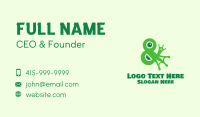 Green Ampersand Frog  Business Card Image Preview