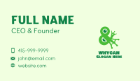 Green Ampersand Frog  Business Card Image Preview