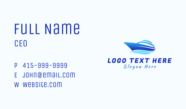 Blue Yacht Sailing Business Card Design Image Preview