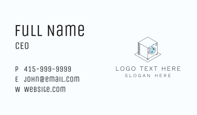 Washing Machine Outline  Business Card Image Preview