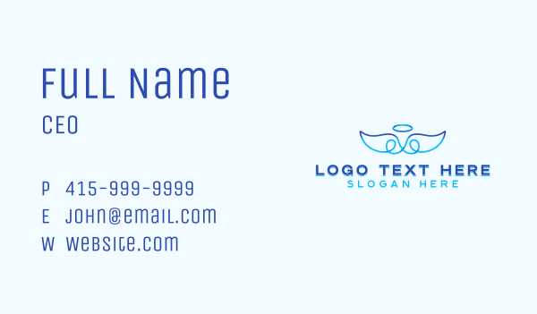 Halo Memorial Wings Business Card Design Image Preview