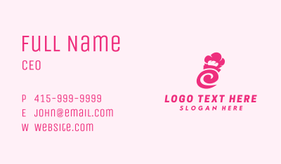 Pink Bakery Store Letter C Business Card Image Preview