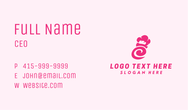 Pink Bakery Store Letter C Business Card Design Image Preview