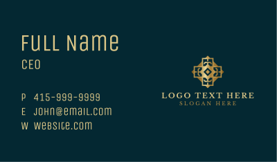 Gold Decorative Tile Business Card Image Preview