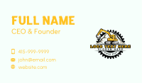 Excavator Cog Construction Business Card Image Preview