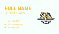 Excavator Cog Construction Business Card Image Preview