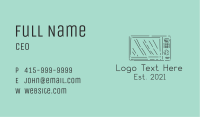 Microwave Appliance Business Card Image Preview