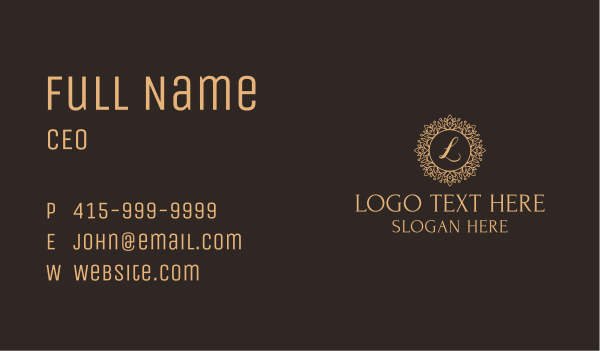 Regal Ornament Lettermark Business Card Design Image Preview