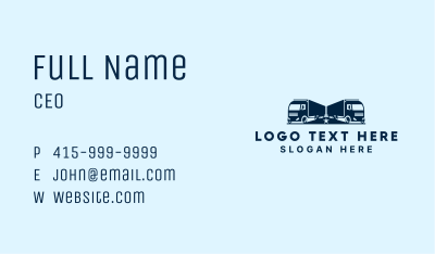 Blue Delivery Truck Business Card Image Preview