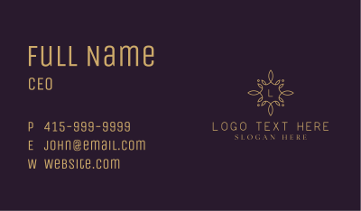 Golden Spa Ornament  Business Card Image Preview