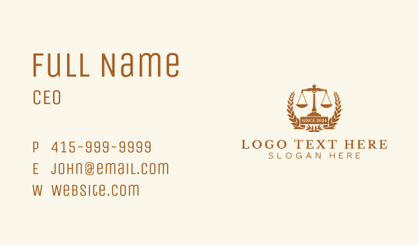 Attorney Legal Notary Business Card Design Image Preview
