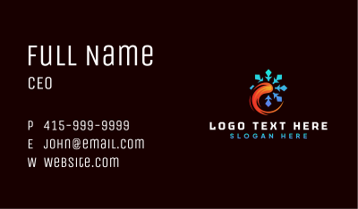 Hot Cold HVAC Business Card Image Preview