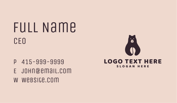 Bear Coffee Bean  Business Card Design Image Preview