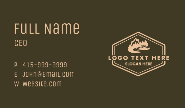 Mountain Road Travel Business Card Design Image Preview