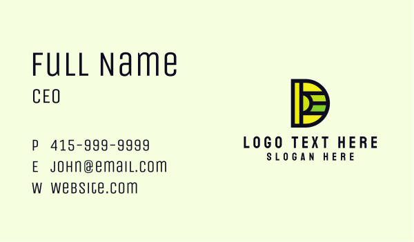 Letter D Advertising Company Business Card Design Image Preview