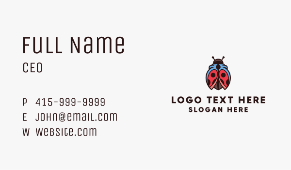 Superhero Ladybug  Business Card Design Image Preview