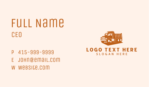 Logistics Transport Truck Business Card Design Image Preview