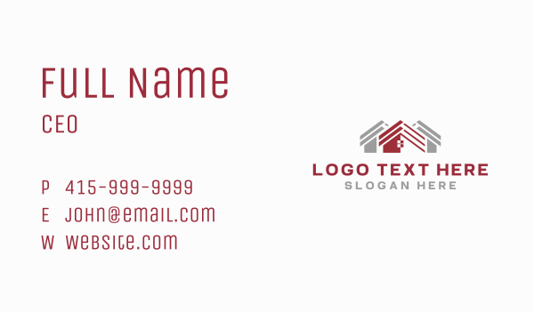 House Property Roof  Business Card Design Image Preview
