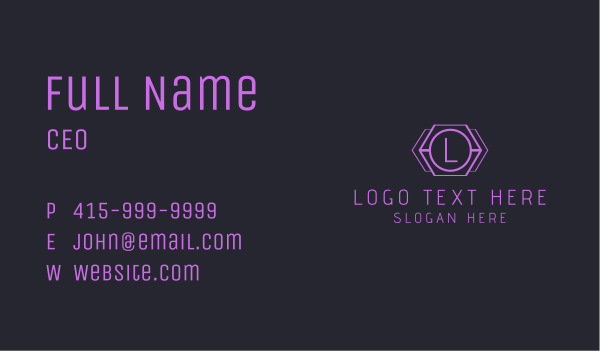 Gaming Line Art Letter Business Card Design Image Preview