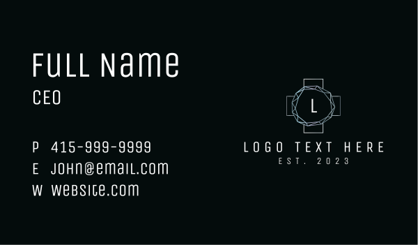 Gemstone Jewelry Lettermark Business Card Design Image Preview