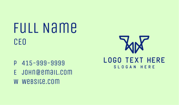 Geometric Letter W Business Card Design Image Preview