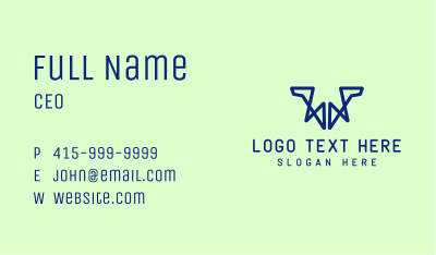 Geometric Letter W Business Card Image Preview
