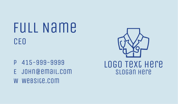 Doctor Coat Cross  Business Card Design Image Preview
