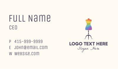 Rainbow Dress Tailoring Business Card Image Preview