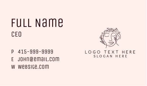 Natural Face Skincare Business Card Design Image Preview
